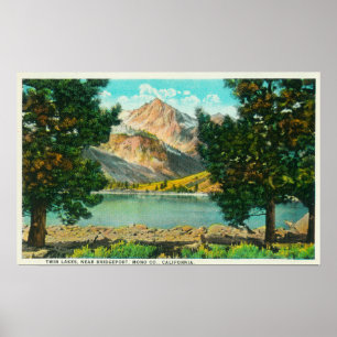 Aussicht auf die Twin Seen bei Bridgeport Poster