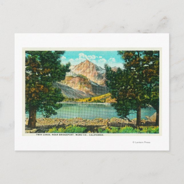 Aussicht auf die Twin Seen bei Bridgeport Postkarte (Vorderseite)