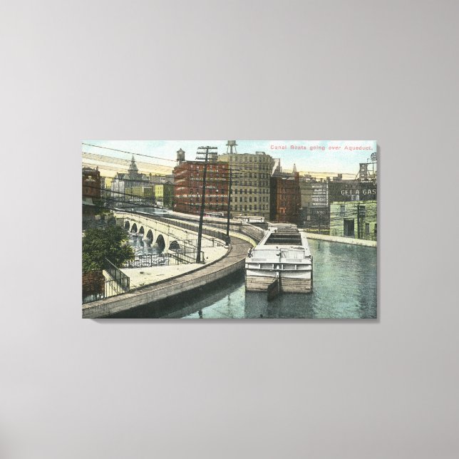 Aussicht auf die über das Aquädukt fahrenden Kanal Leinwanddruck (Vorderseite)