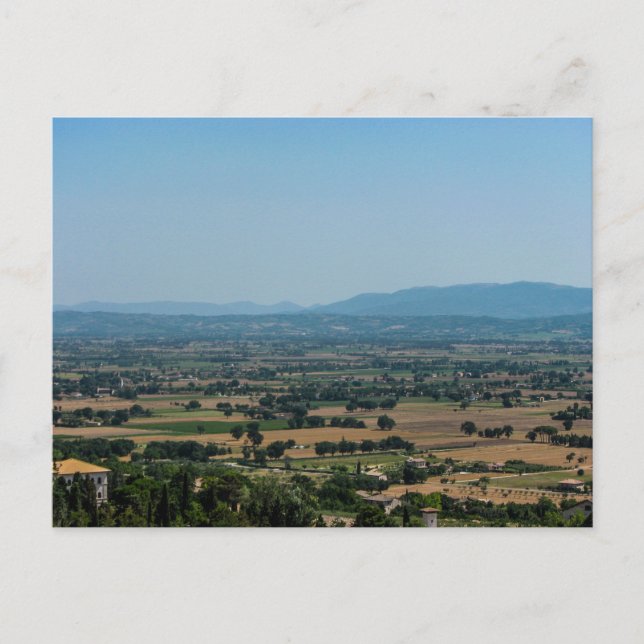 Aussicht auf die umbrische Landschaft - Postkarte (Vorderseite)