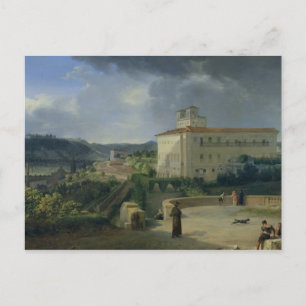 Aussicht auf die Villa Medici, Rom, 1813 Postkarte