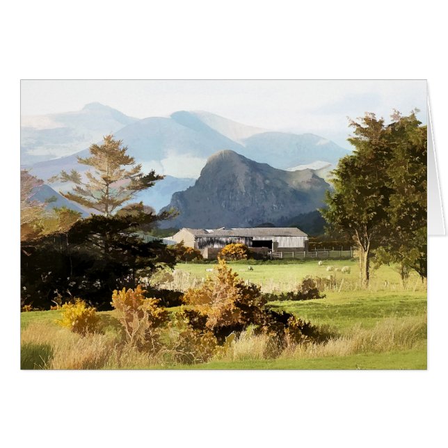 AUSSICHT AUF DIE WALES-KARTE (Vorderseite (Horizontal))