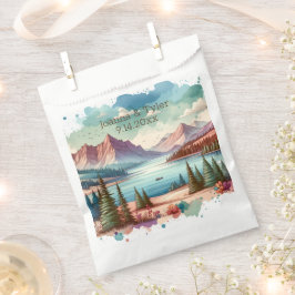 Aussicht auf die Wasserfarben Geschenktütchen