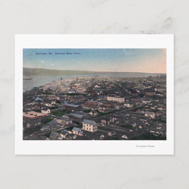 Aussicht auf die Wasserfront und die Stadt Postkarte (Vorderseite)