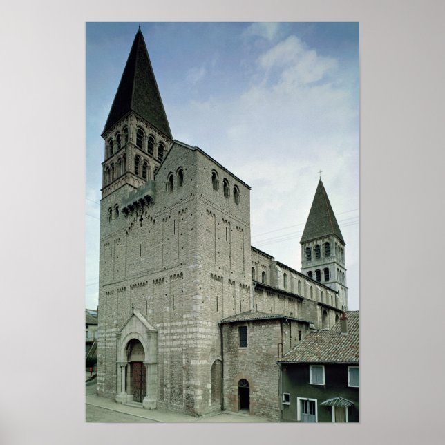 Aussicht auf die Westfassade, 10.-11. Jahrhundert Poster (Vorne)