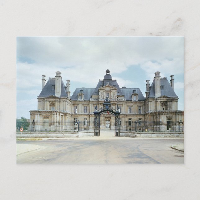 Aussicht auf die Westfassade des Chateau de Maison Postkarte (Vorderseite)