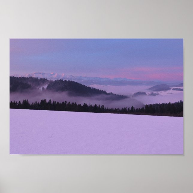 Aussicht auf die Wintertatra Poster (Vorne)