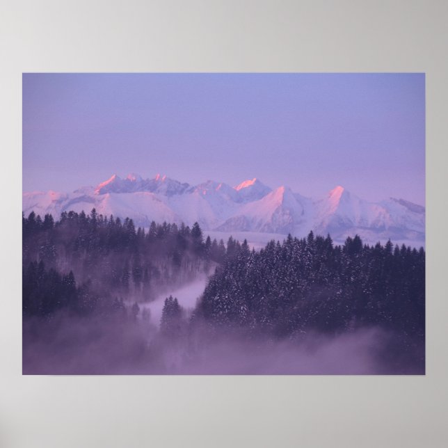 Aussicht auf die Wintertatra Poster (Vorne)