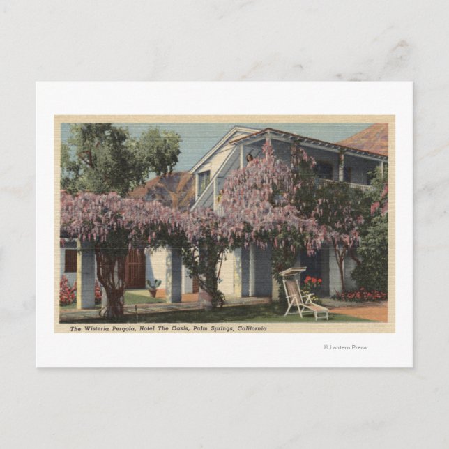 Aussicht auf die Wisteria Pergola, Oasis Hotel Postkarte (Vorderseite)