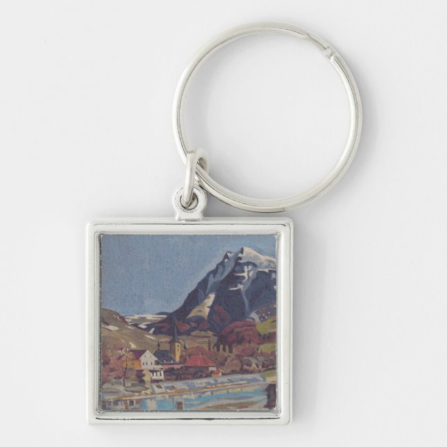 Aussicht auf Dolný Kubín von Arnold Peter Weisz Schlüsselanhänger (Vorne)