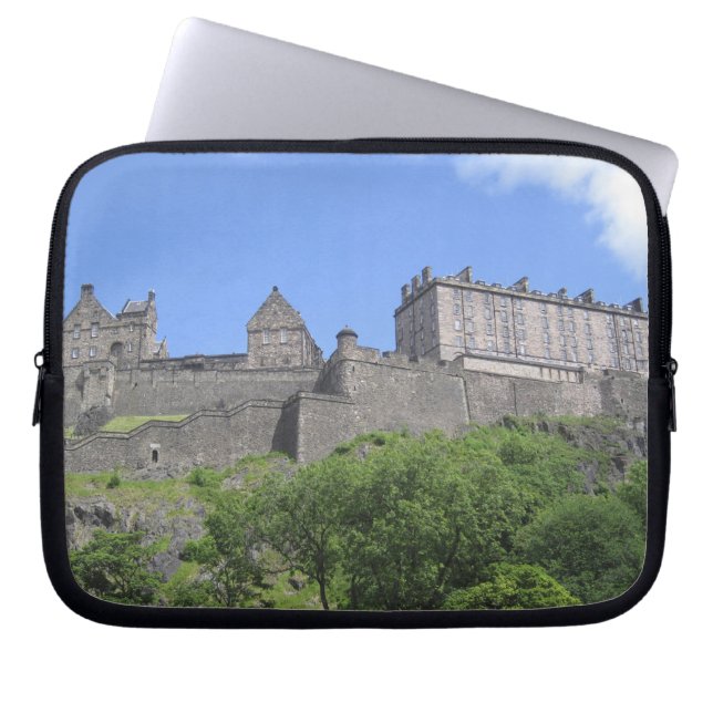 Aussicht auf Edinburgh Castle, Edinburgh, Schottla Laptopschutzhülle (Vorderseite)