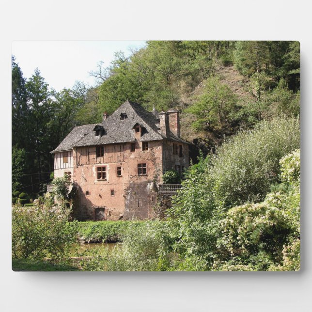 Aussicht auf ein Herrenhaus (Foto) Fotoplatte (Vorderseite)