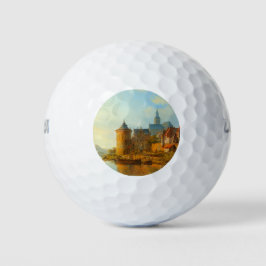 Aussicht auf eine holländische Stadt am Rhein Golfball