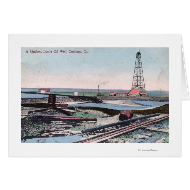 Aussicht auf einen Gusher in Lucile Oil Well (Vorderseite (Horizontal))