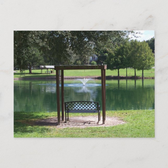 Aussicht auf einen kleinen See Postkarte (Vorderseite)