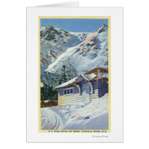 Aussicht auf einen US-Waldschutzhütter