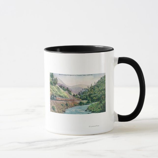 Aussicht auf einen Zug zum Yosemite Valley Tasse (Rechts)