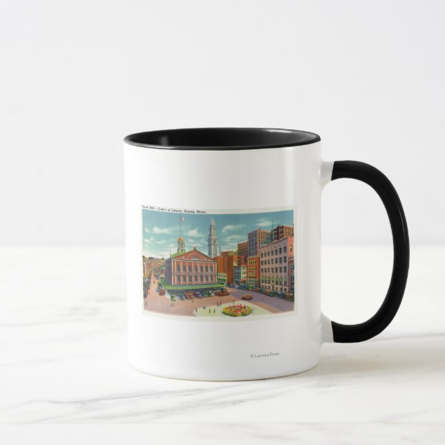 Aussicht auf Faneuil Hall, die Wiege der Freiheit Tasse (Rechts)