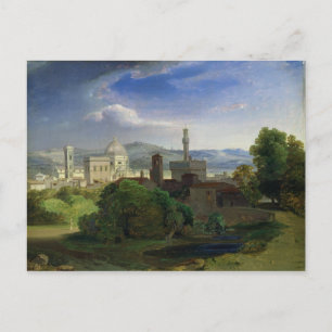 Aussicht auf Florenz, c.1829 Postkarte