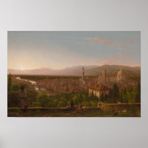 Aussicht auf Florenz — Thomas Cole Poster