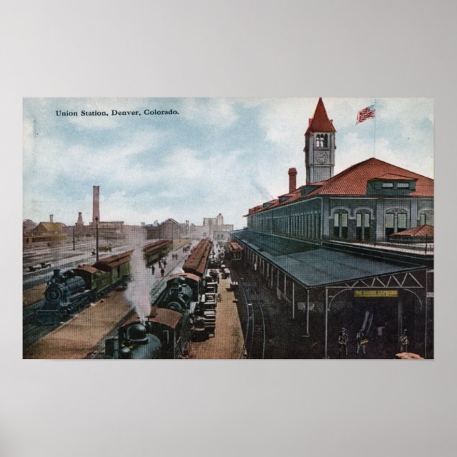 Aussicht auf Gewerkschaft Bahnhof Bahnhof Poster (Vorne)
