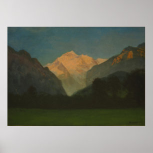 Aussicht auf Gletscherpark oder Sonnenuntergang au Poster