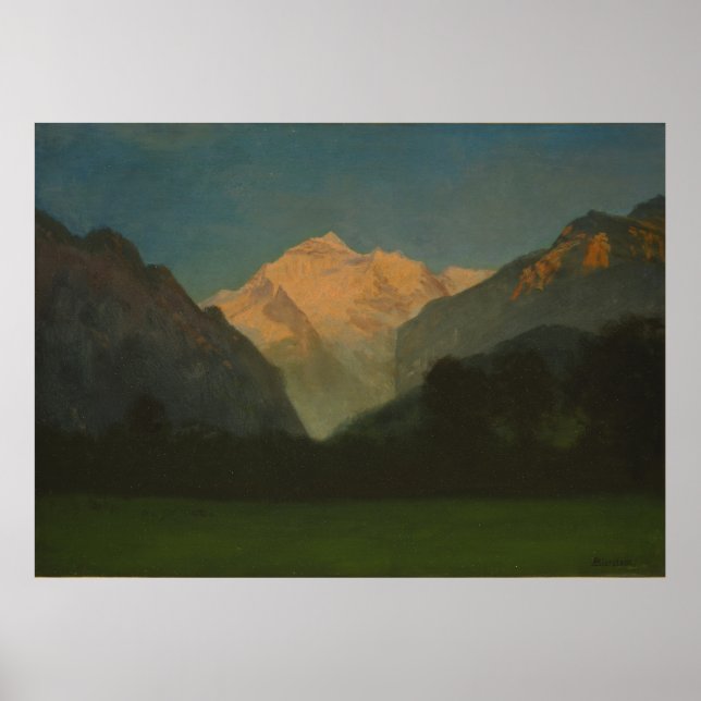 Aussicht auf Gletscherpark oder Sonnenuntergang au Poster (Vorne)