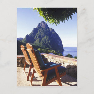 Aussicht auf Gros Piton aus dem Anwesen Stonefield Postkarte