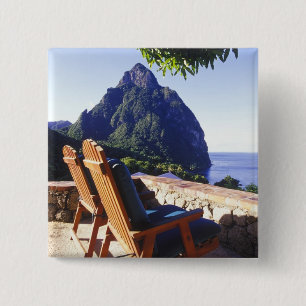 Aussicht auf Gros Piton vom Stonefield Anwesen Vil Button
