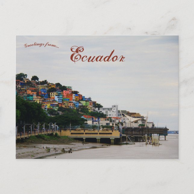Aussicht auf Guaiaquil Ecuador Postkarte (Vorderseite)