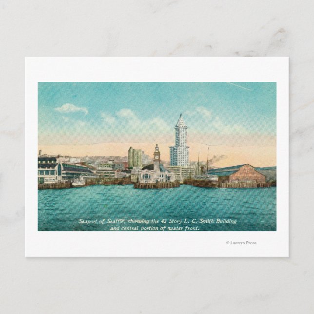 Aussicht auf Hafen und Smith Postkarte (Vorderseite)
