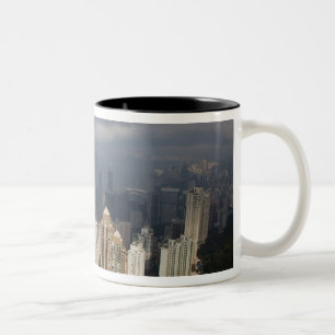Aussicht auf Hongkong vom Gipfel Zweifarbige Tasse