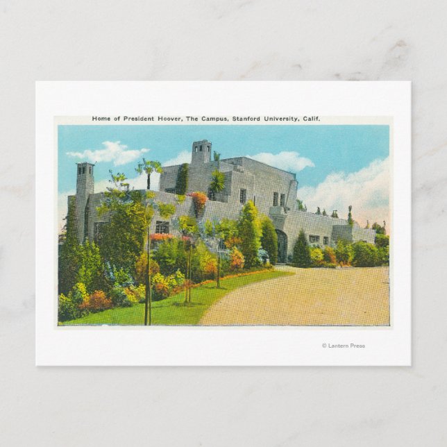 Aussicht auf Hoover Zuhause, Stanford U Campus Postkarte (Vorderseite)