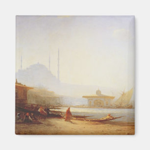 Aussicht auf Istanbul, 1864 (Öl auf Leinwand) Magnet