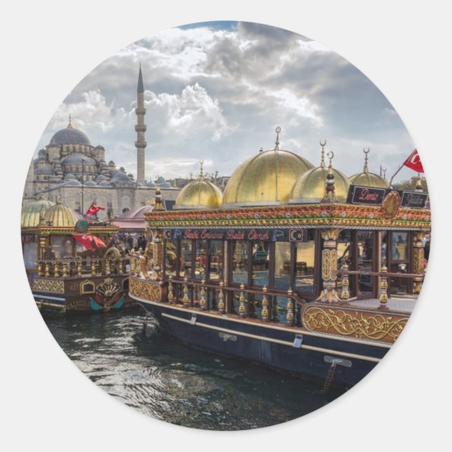 Aussicht auf Istanbul (Türkei) Runder Aufkleber (Vorderseite)