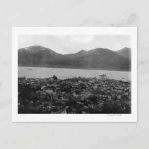 Aussicht auf Juneau, Alaska und S.S. Burnside in Postkarte