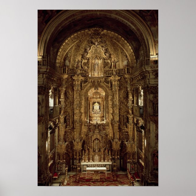 Aussicht auf Kapelle und hohe Altar Poster (Vorne)
