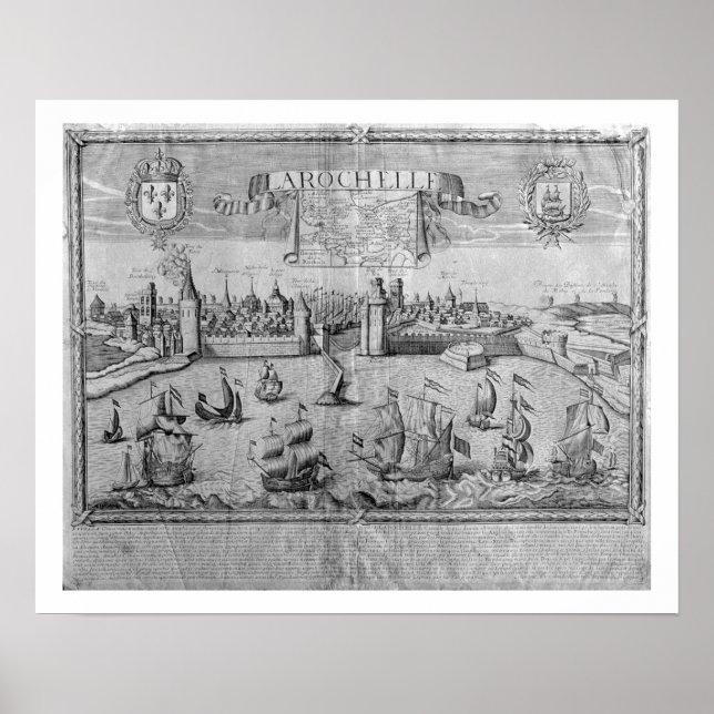 Aussicht auf La Rochelle, signiert von Jollain (Gr Poster (Vorne)