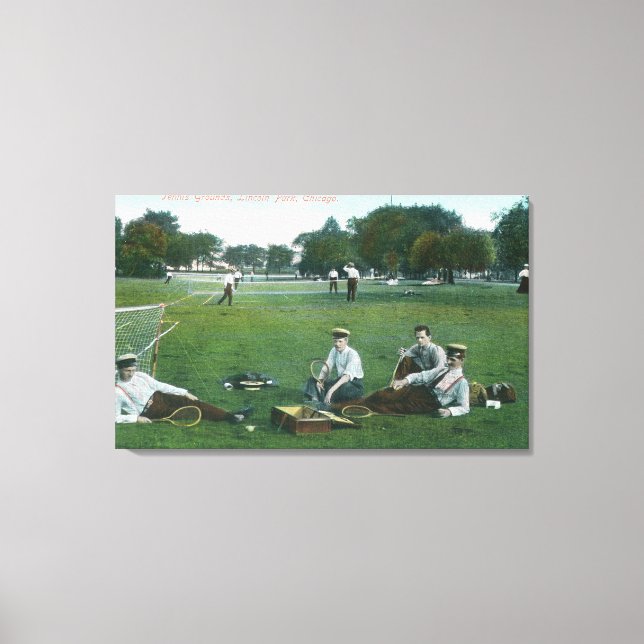 Aussicht auf Lincoln Park Tennis GroundsChicago, I Leinwanddruck (Vorderseite)