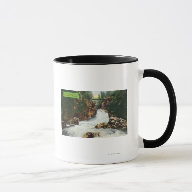 Aussicht auf Lynn Canyon Falls Tasse (Rechts)