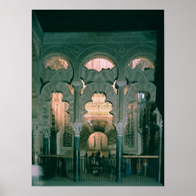 Aussicht auf Maqsura und Mihrab Poster (Vorne)