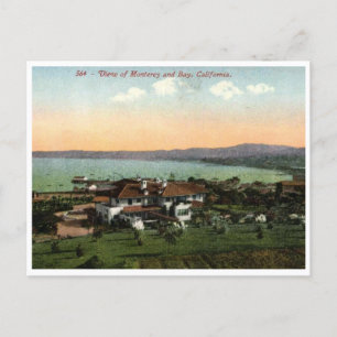 Aussicht auf Monterey California, Vintager Stil Postkarte