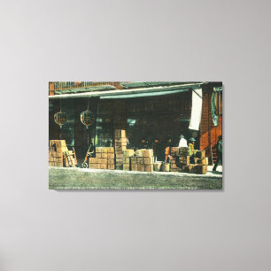 Aussicht auf neue chinesische Einwanderer auf Side Leinwanddruck