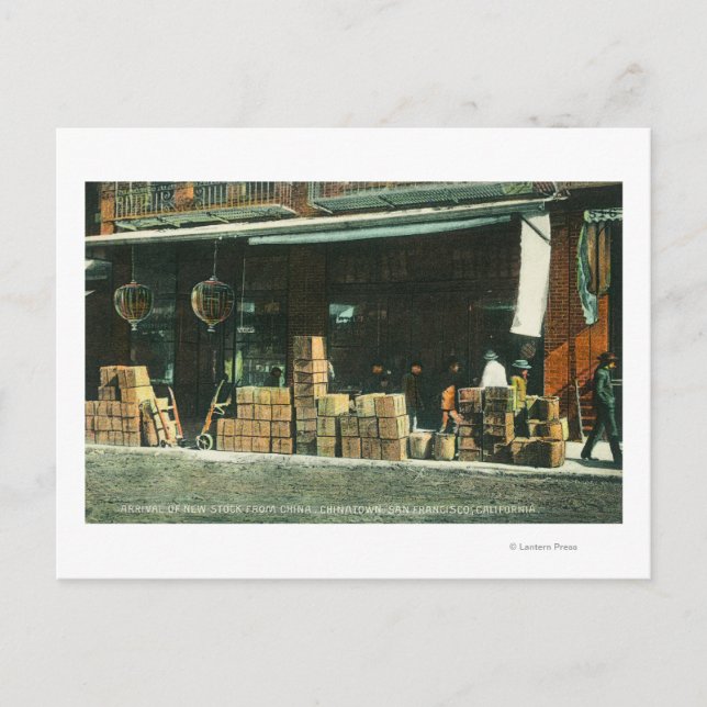 Aussicht auf neue chinesische Einwanderer auf Side Postkarte (Vorderseite)