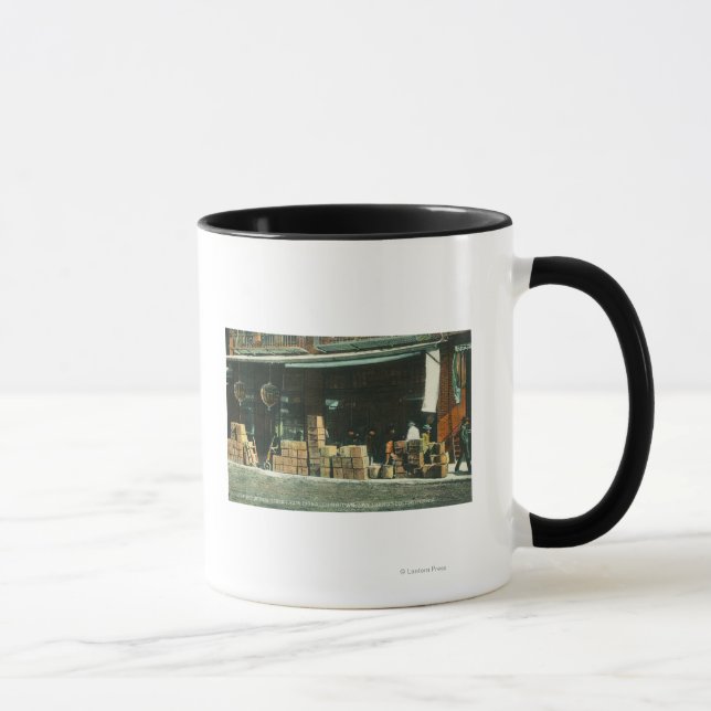 Aussicht auf neue chinesische Einwanderer auf Side Tasse (Rechts)