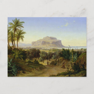 Aussicht auf Palermo mit dem Pellegrino Postkarte