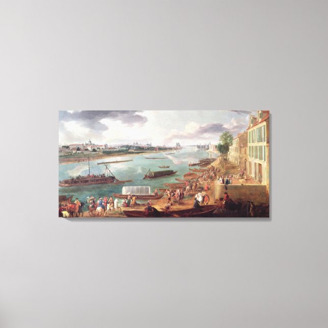 Aussicht auf Paris vom Quai de la Rapee Leinwanddruck (Vorderseite)
