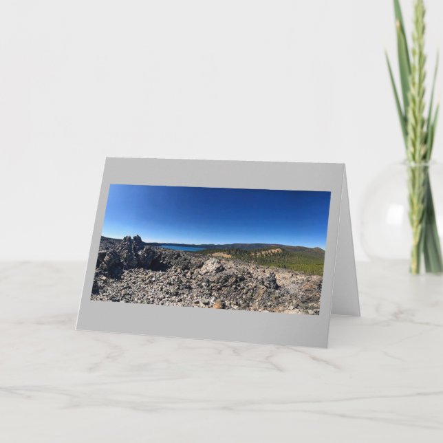 Aussicht auf Paulina See, Oregon Karte (Vorderseite)