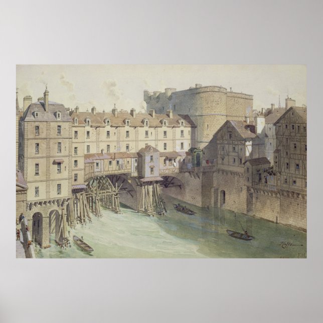 Aussicht auf Petit Chatelet und den Petit Pont Poster (Vorne)