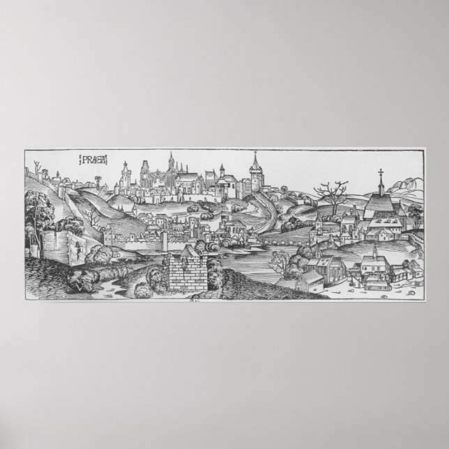 Aussicht auf Prag Poster (Vorne)